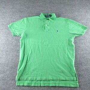 Polo By Ralph Lauren Polo Shirt Mens M Green Short Sleeve Cotton Logo Casual